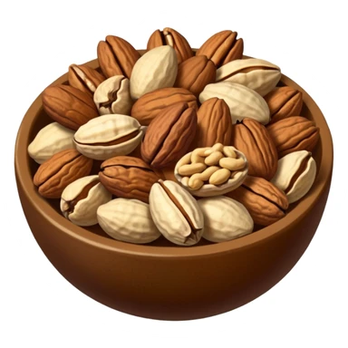 a bowl of nuts sticker