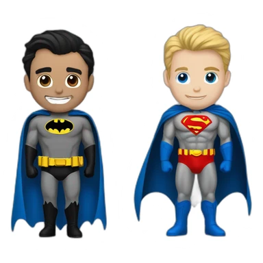 Batman and Superman sticker