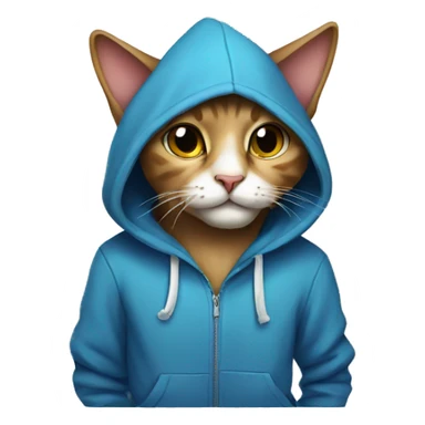 Cat wearing hoodies  sticker