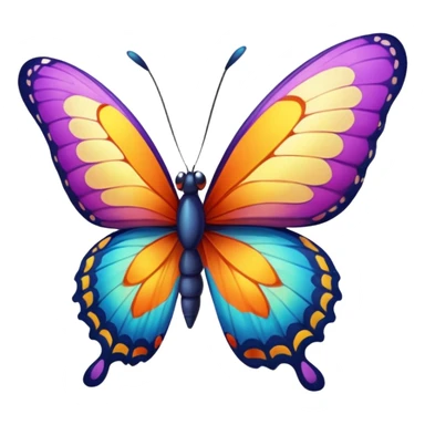 pretty colorful bright butterfly sticker