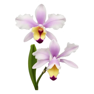 Cattleya Orchid flower sticker
