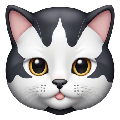 Bixby cat black and white sticker