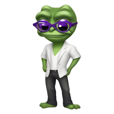 pepe in purple lambo sticker