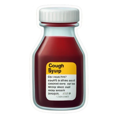 cough syrup bottle sticker