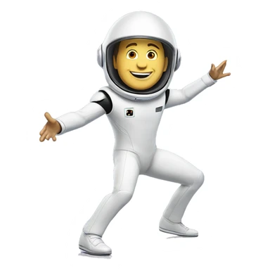 Animated Elon musk dancing ad add spaceship in background  sticker