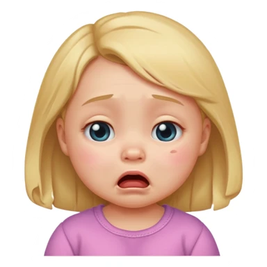 Baby girl crying sticker