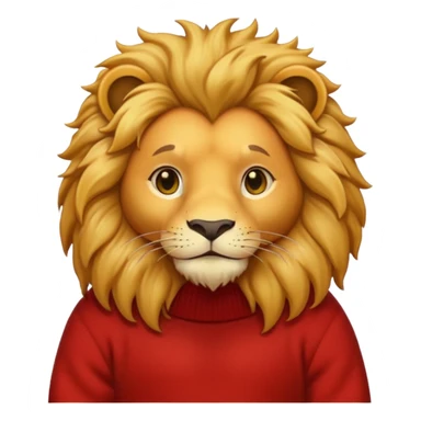 lion wearing jumper sticker