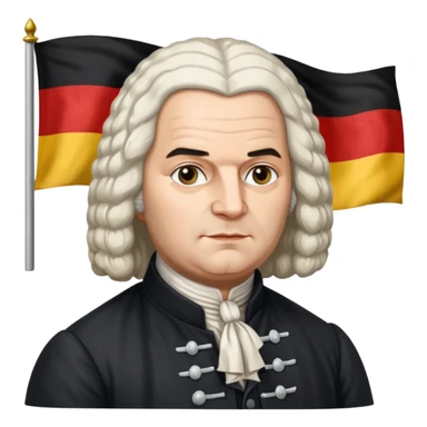 johann sebastian bach german flag sticker