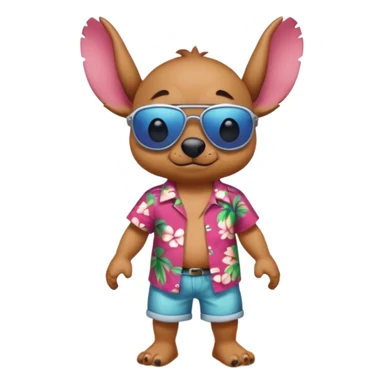 Stitch walking on the beach sticker