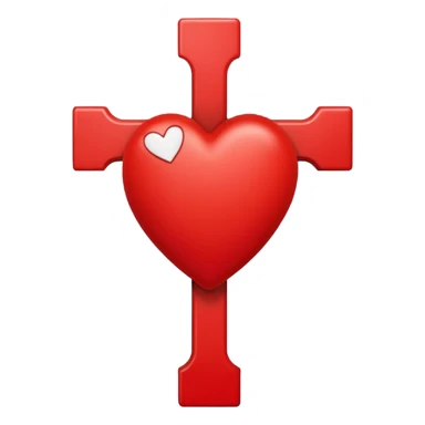un coeur barré avec un croix sticker