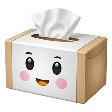 Tissue box sticker