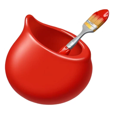 red Acrylic paint sticker