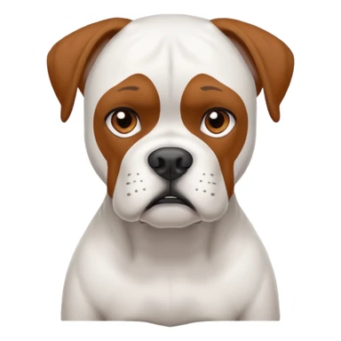 White boxer dog sticker