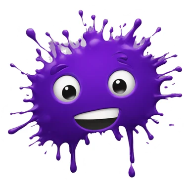 Purple splatter sticker