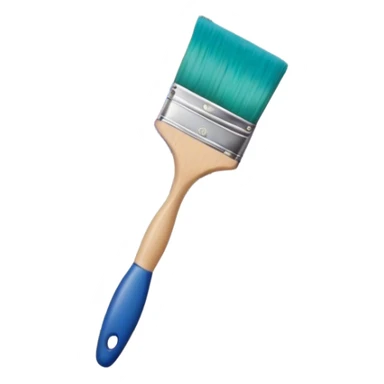 Create an icon that represents the hobby of wall painting, featuring a wall with a beautiful painting in progress. The design should include a paintbrush, a roller, and part of the wall decorated with colorful patterns or a mural. The icon should show the process of creating the artwork, with the brush strokes visible on the wall, symbolizing the artistic nature of the craft. The composition should be balanced and harmonious, evoking creativity and skill. The background should be transparent. sticker