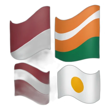 Flags of Cyprus Hungary and Latvia  sticker