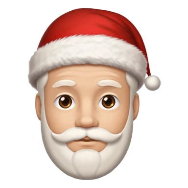 man with santa cap no beard clean shaved  sticker