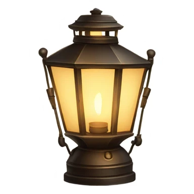 A glowing, vintage lantern sticker