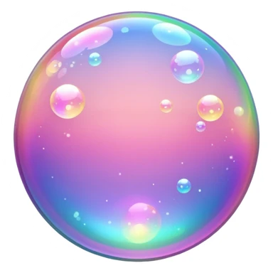 pink transparent sparkling bubble sticker