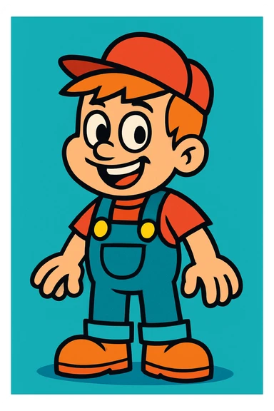 a character similar to the reference image, vibrant toon style, variation 3 sticker