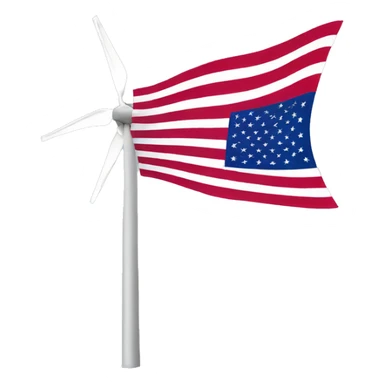 wind generator usa flag sticker