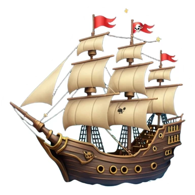 pirate ship in space sticker