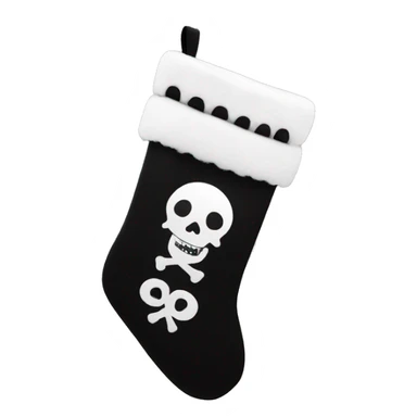 skull stocking black  sticker