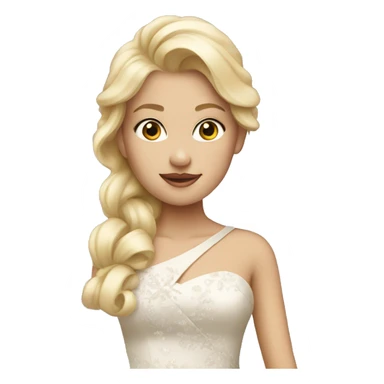 blonde girl in elegant dress sticker