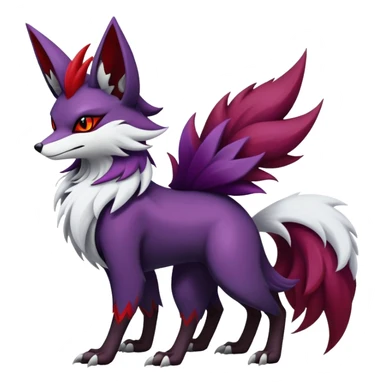 Shiny Exotic Gothic Delphox-Zoroark-Zangoose-hybrid-creature sticker