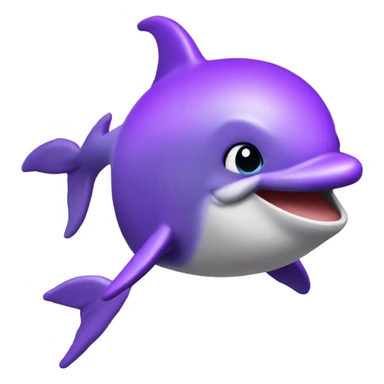 purple Dolphin pog purple sticker
