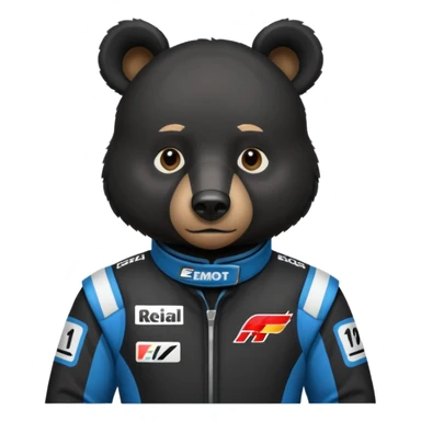 black bear f1 driver  sticker