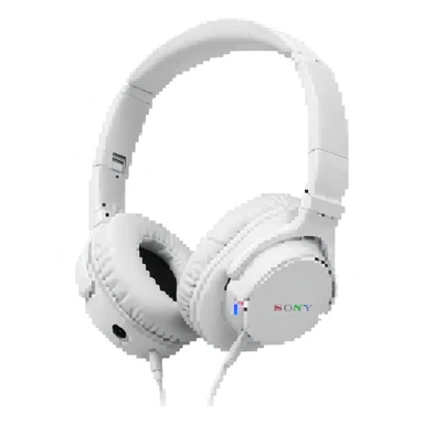 полноразмерные наушники Sony белые, no background sticker