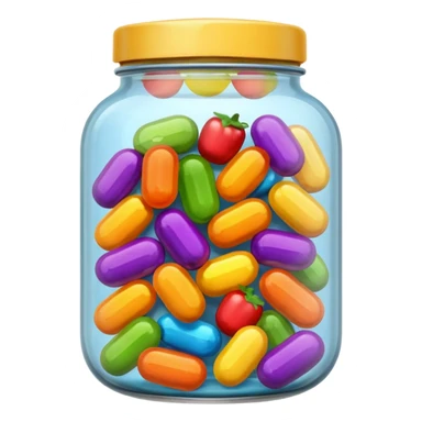 emoji de un frasco con vitaminas sticker