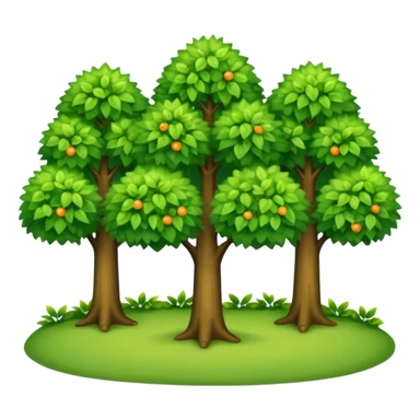 garden with three trees sticker