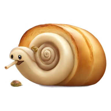 Snail eating a baguette sticker