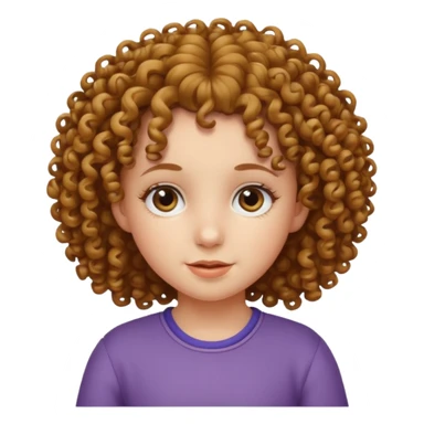 curly haired girl kid sticker