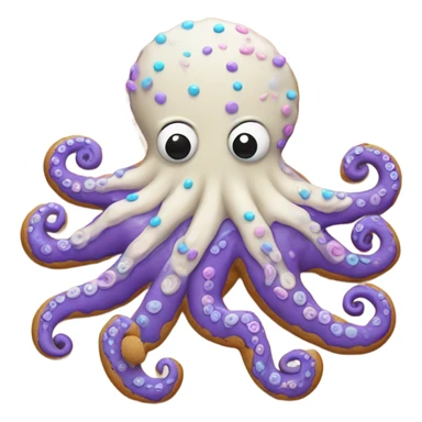 Octopus made out of cookies sticker