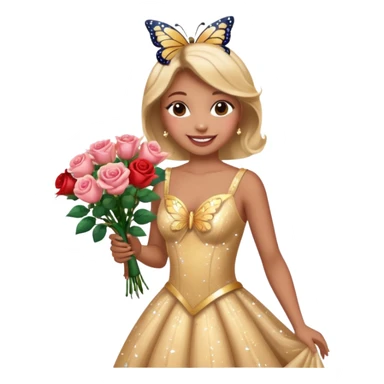 the miss  pageant butterfly dress winner lady sticker