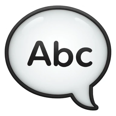 Abc with a speech bubble sticker