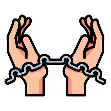 breaking free from chains symbolizing recovery from addiction sticker