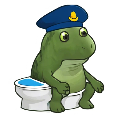 A turtle on the toilet sticker