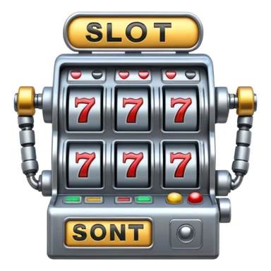 slot machine with robotic arms sticker