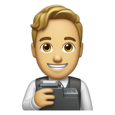 clerk with the dataphone sticker