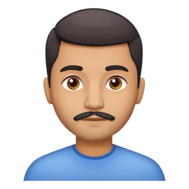 Indian man age 30s fade hair cut no mustache sticker