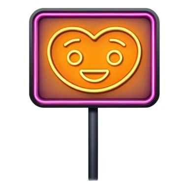 neon outline signboard sticker