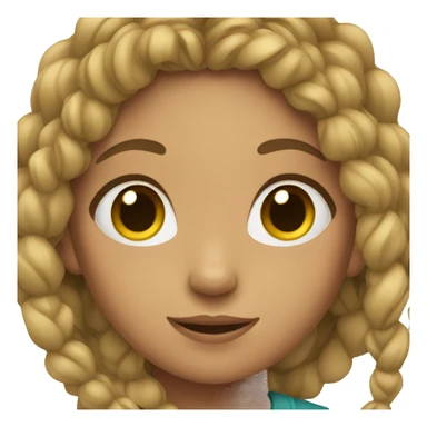 Girl with braids or curly hair sticker