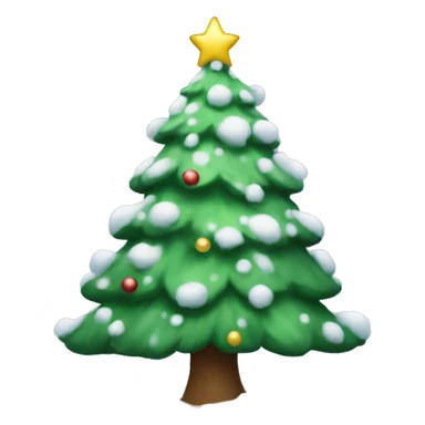 Christmas tree with snow  sticker