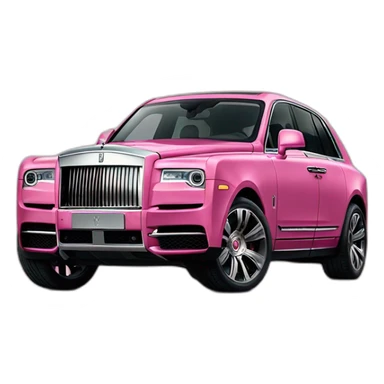 pink rolls royce cullinan look in front sticker