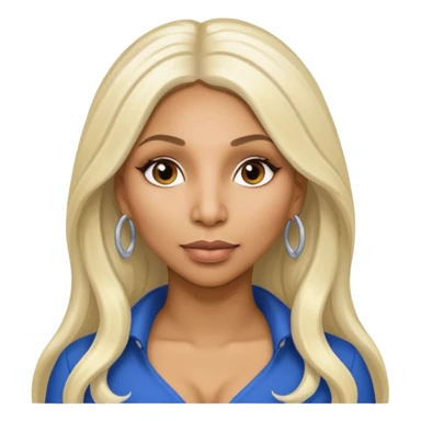 Tamar Braxton with long platinum blonde hair sticker