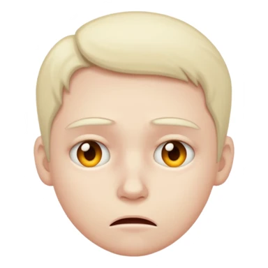 Tired and dreadful face sticker